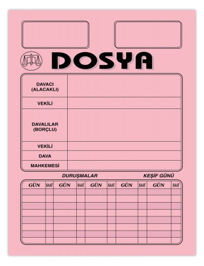 Avukat Büro Dosyası - Pembe Büyük Boy 1. Kalite