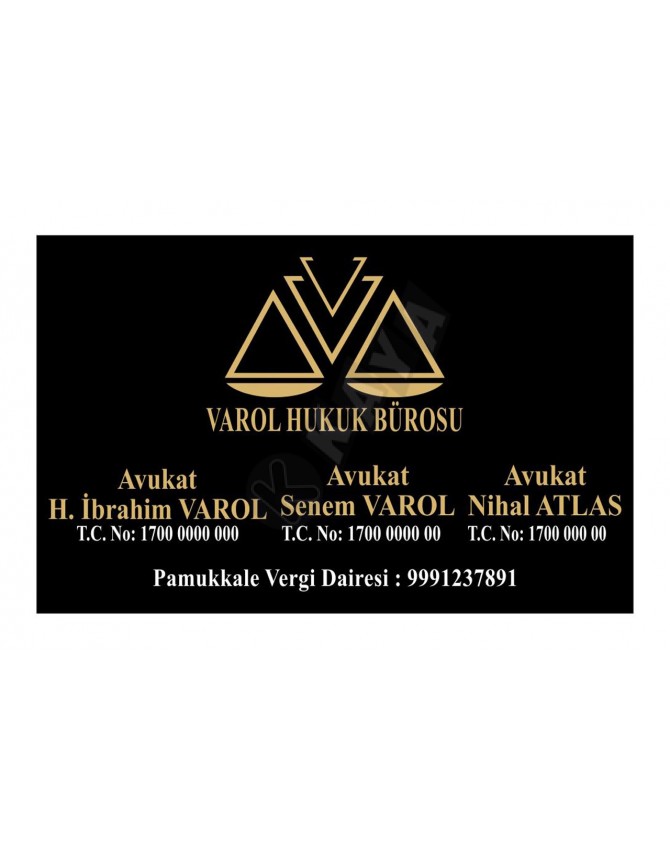 ALTIN YALDIZLI KARTVİZİT - VAROL HUKUK 